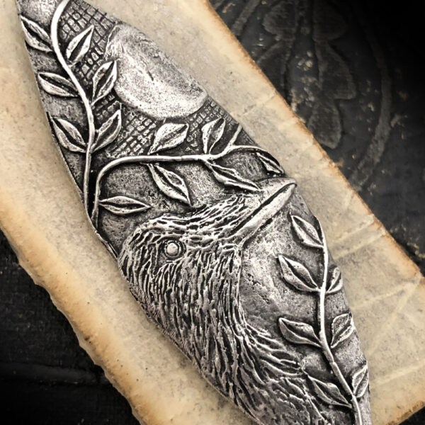 Raven and Moon Pendant