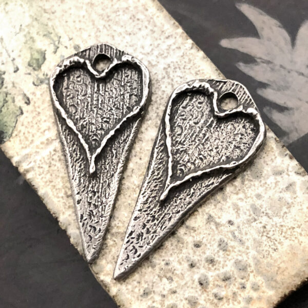 Rustic Heart Charms