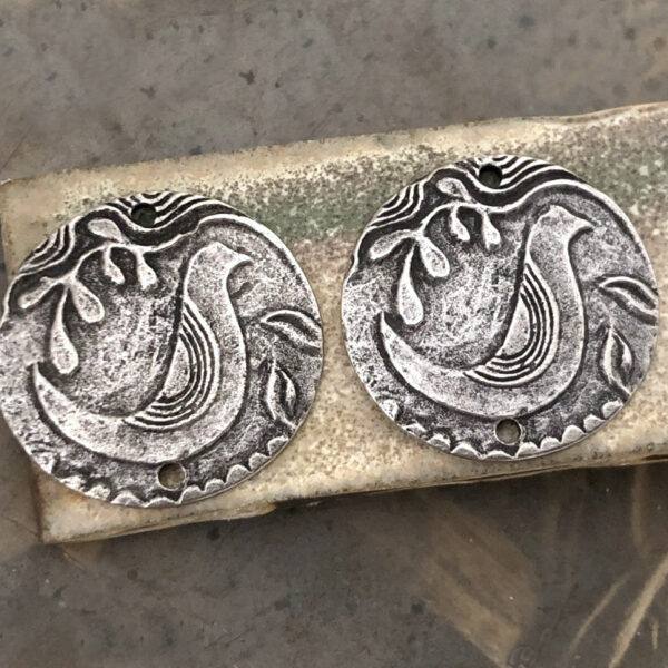 Folk Art Bird Connector Charms