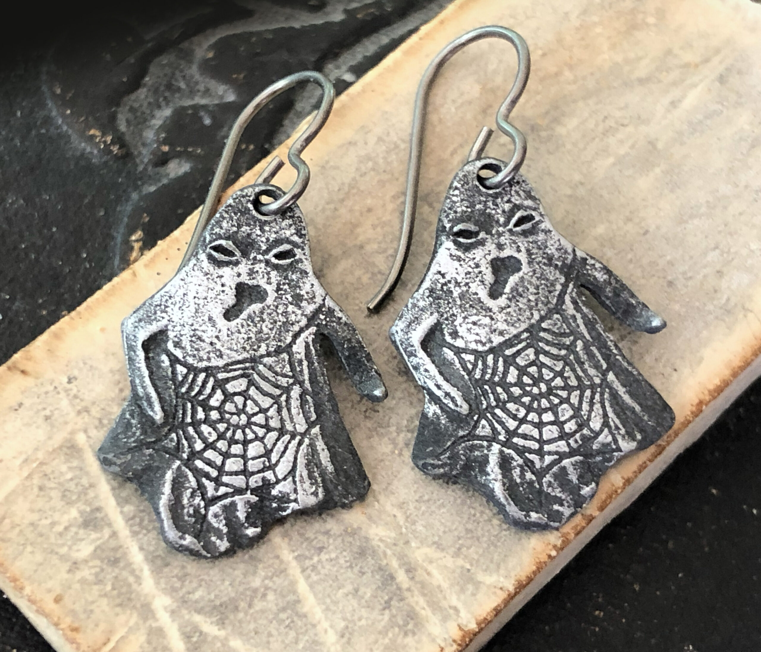 OOAK Ghost Earrings