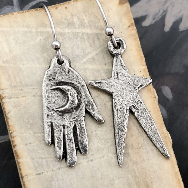 Star & Hand Earrings
